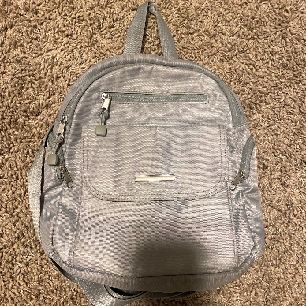Grey mini backpack